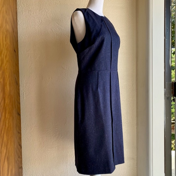 Banana Republic dark blue tweed sheath dress Size 10 - Picture 5 of 14